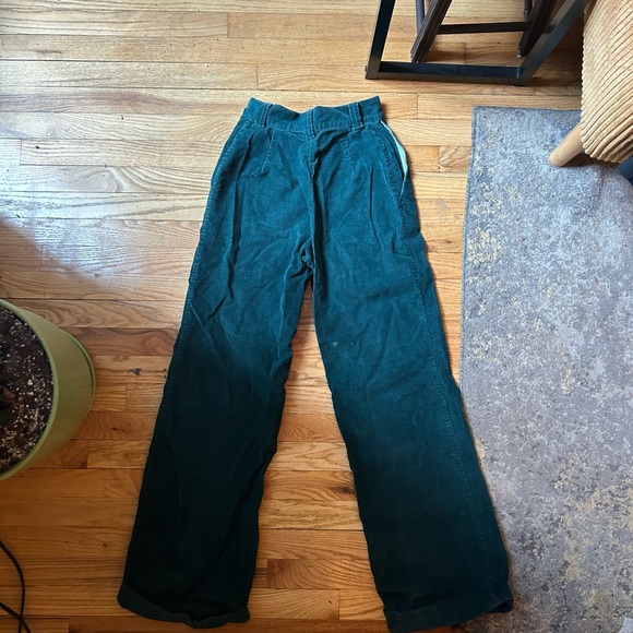 Green Corduroy Pants - Picture 3 of 4